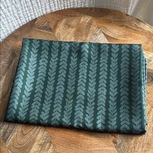 Simons Maison Dark Green Textured Fabric Tablecloth 60 x 90 inches